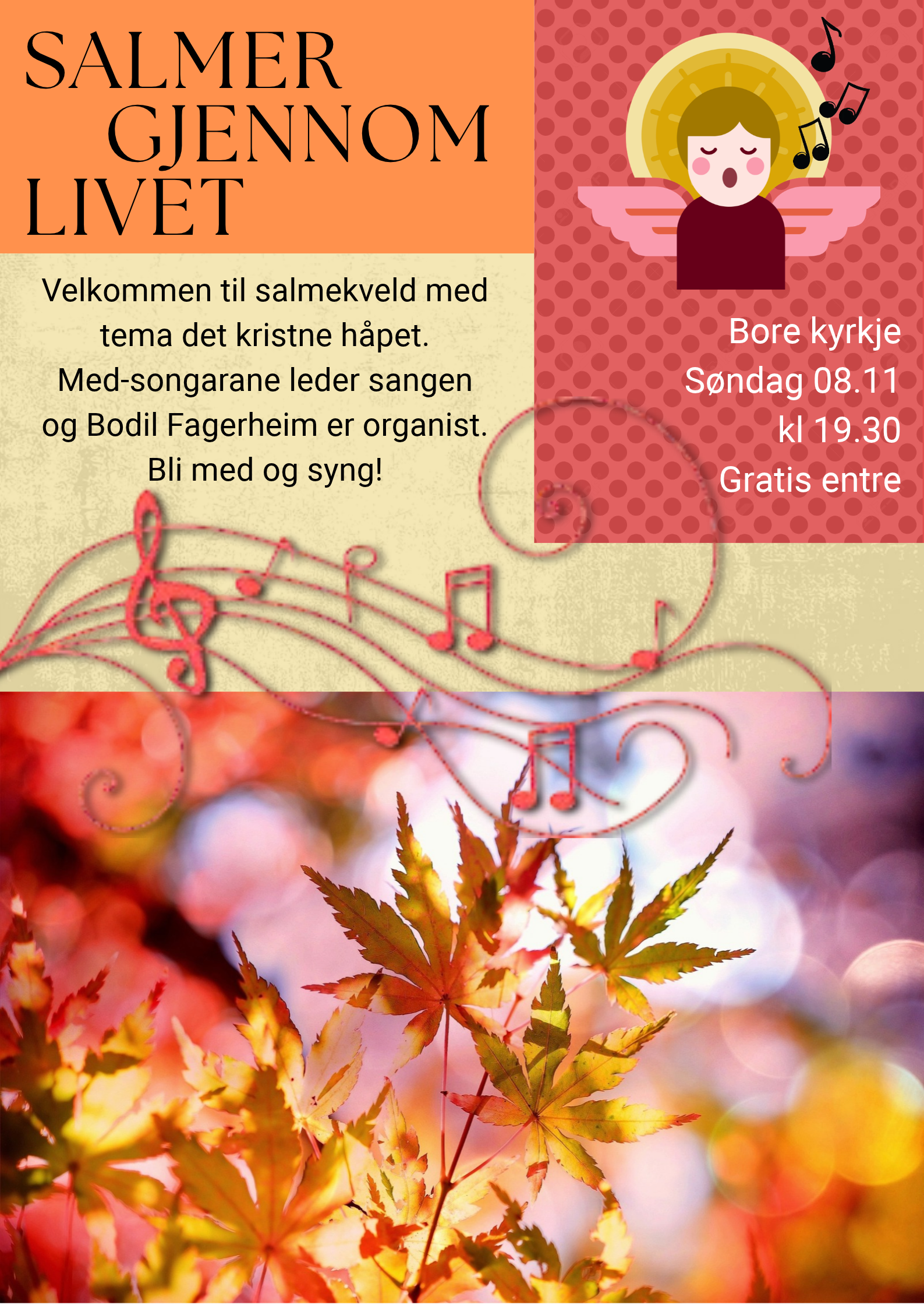 Plakat om salmekveld
